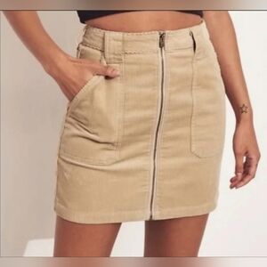 Hollister Women's Ultra High Rise Corduroy Skirt Size 3.
